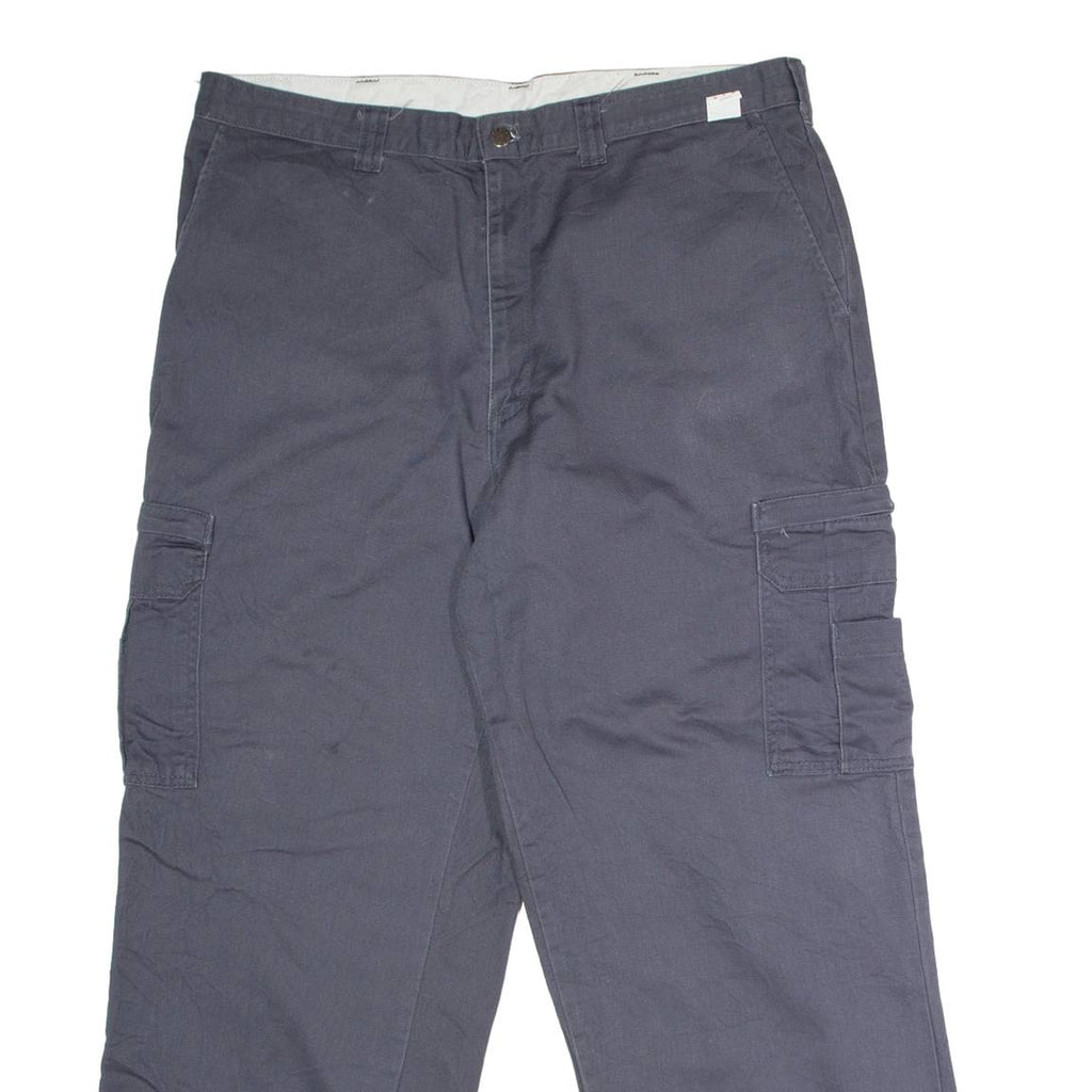 DICKIES Workwear Cargo Mens Twill Trousers Grey Regular Straight W38 L29