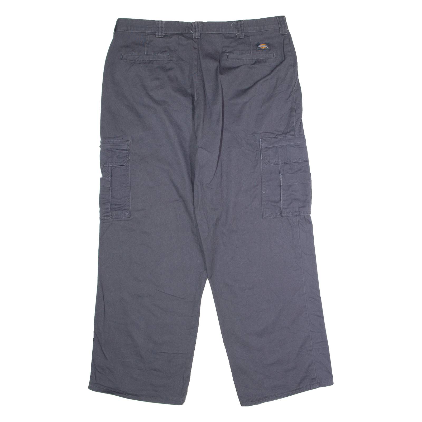 DICKIES Workwear Cargo Mens Twill Trousers Grey Regular Straight W38 L29