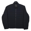 MICHAEL KORS Mens Navy Blue Jacket S Polyester Zip Plain Stylish Casual