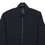MICHAEL KORS Mens Navy Blue Jacket S Polyester Zip Plain Stylish Casual