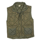 DICK'S Mens Green Quilted Sleeveless Zip Jacket XL Polyester Padded Outdoor