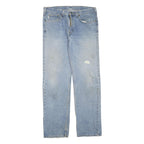 CARHARTT Mens Regular Fit Blue Denim Straight Leg Cotton Blend W34 L34 Zip Jeans