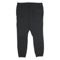 Mens Black Cotton Blend Regular Fit Drawstring Jogger Trousers W36 L30 Casual