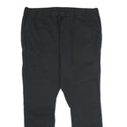 Mens Black Cotton Blend Regular Fit Drawstring Jogger Trousers W36 L30 Casual