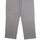 DICKIES Mens Classic Grey Polyester Blend Zip Trousers W38 L30 Workwear