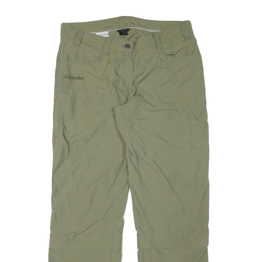 SCHOFFEL Womens Polyester Blend Green Regular Straight Trousers W31 L29 Casual