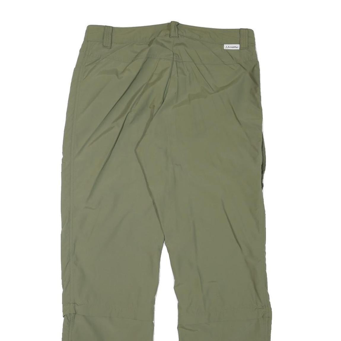 SCHOFFEL Womens Polyester Blend Green Regular Straight Trousers W31 L29 Casual