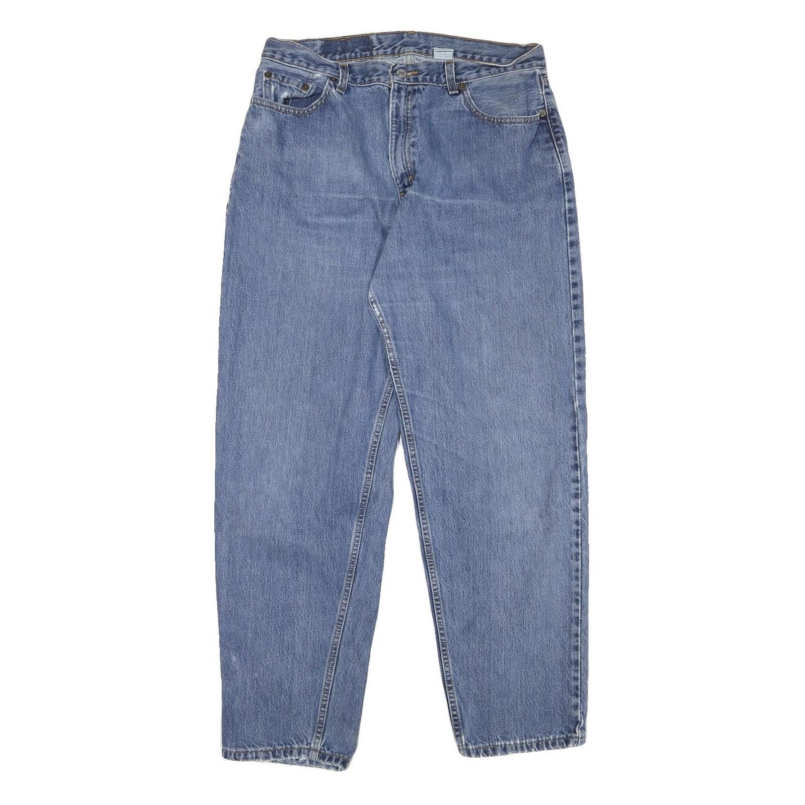 LEVI'S Womens Relaxed Blue Denim Jeans W32 L31 Classic Cotton Blend Zip