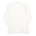 PIERRE HARRE Womens White Silk Button Jacket UK 12 Regular Fit Long Sleeve Plain