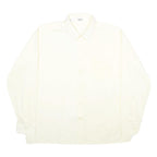 TOP SPORT Mens White 2XL Long Sleeve Cotton Blend Shirt Classic Fit Formal