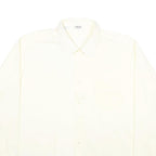TOP SPORT Mens White 2XL Long Sleeve Cotton Blend Shirt Classic Fit Formal