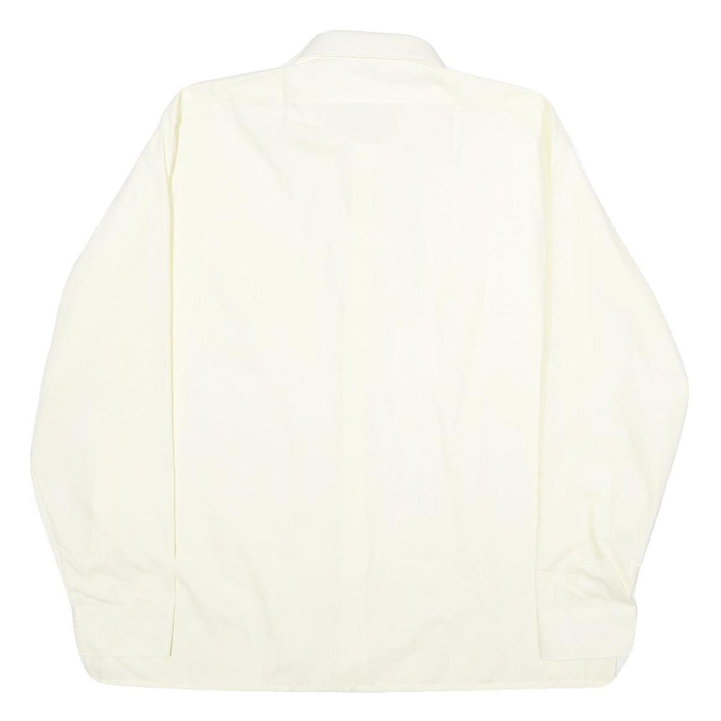 TOP SPORT Mens White 2XL Long Sleeve Cotton Blend Shirt Classic Fit Formal