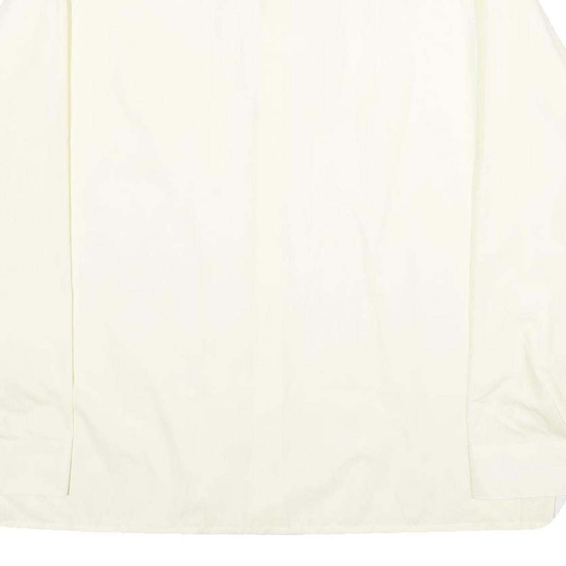 TOP SPORT Mens White 2XL Long Sleeve Cotton Blend Shirt Classic Fit Formal