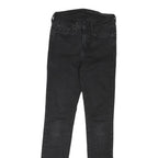 LEVI'S Womens Black Denim Regular Skinny Jeans W26 L29 Classic Fit Zip Closure