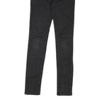 LEVI'S Womens Black Denim Regular Skinny Jeans W26 L29 Classic Fit Zip Closure