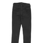 LEVI'S Womens Black Denim Regular Skinny Jeans W26 L29 Classic Fit Zip Closure