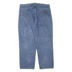 CARHARTT Mens Jeans Blue Regular Straight Denim Light W40 L30 Classic Cotton