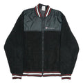 CHAMPION Mens Black Zip Jacket XL Polyester Blend Varsity Style Logo