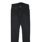LEVI'S 519 Womens Slim Black Denim Jeans Cotton Blend Zip W26 L30 Skinny Fit