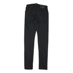 LEVI'S 519 Womens Slim Black Denim Jeans Cotton Blend Zip W26 L30 Skinny Fit