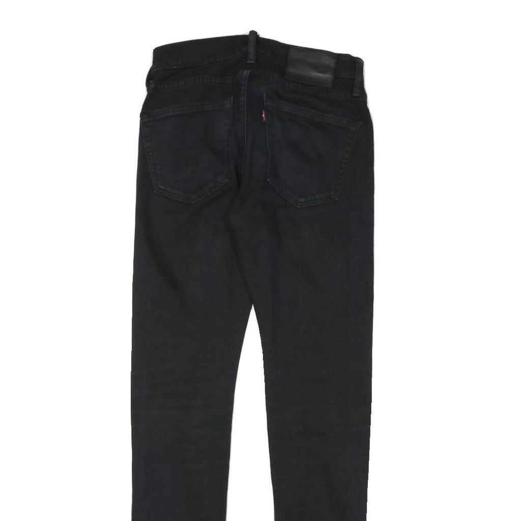 LEVI'S 519 Womens Slim Black Denim Jeans Cotton Blend Zip W26 L30 Skinny Fit