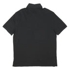 TOMMY HILFIGER Mens Black Short Sleeve Polo Shirt XL Cotton Blend Classic Fit
