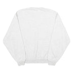 JERZEES Mens White Fear The Flute Cotton Blend Sweatshirt S Crew Neck Casual