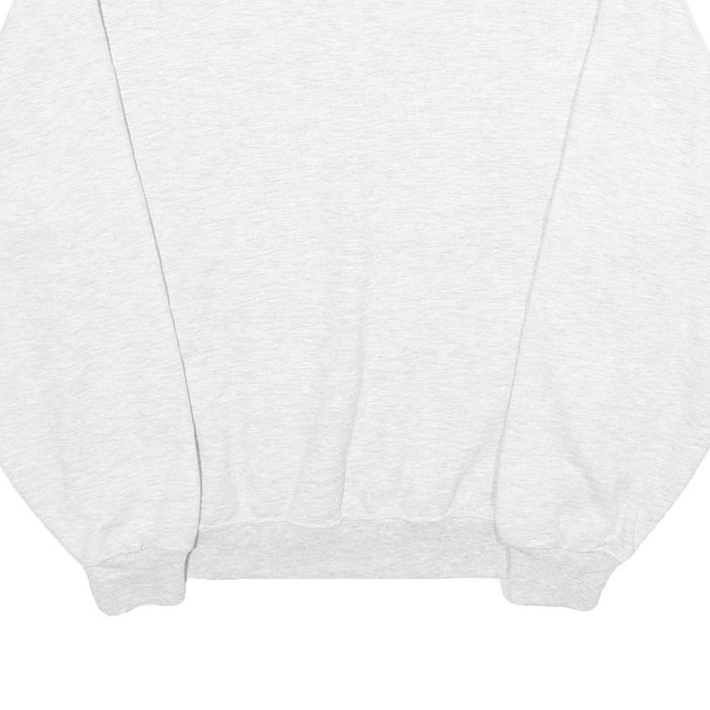 JERZEES Mens White Fear The Flute Cotton Blend Sweatshirt S Crew Neck Casual