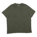 POLO RALPH LAUREN Mens Green V-Neck T-Shirt XL Cotton Blend Casual