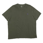 POLO RALPH LAUREN Mens Green V-Neck T-Shirt XL Cotton Blend Casual
