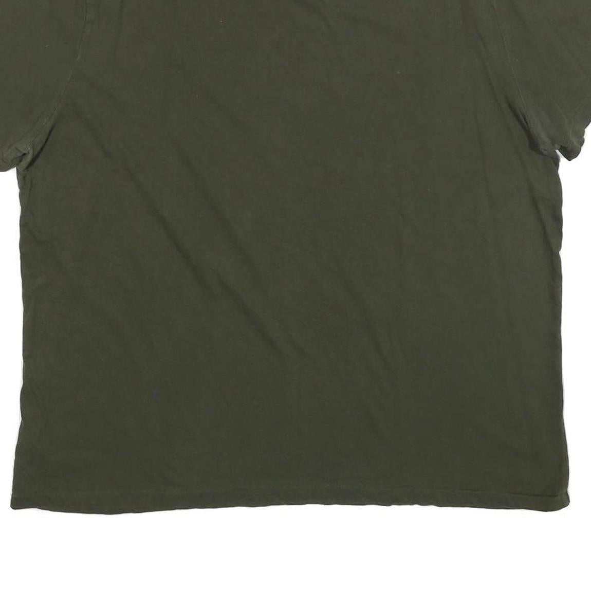 POLO RALPH LAUREN Mens Green V-Neck T-Shirt XL Cotton Blend Casual