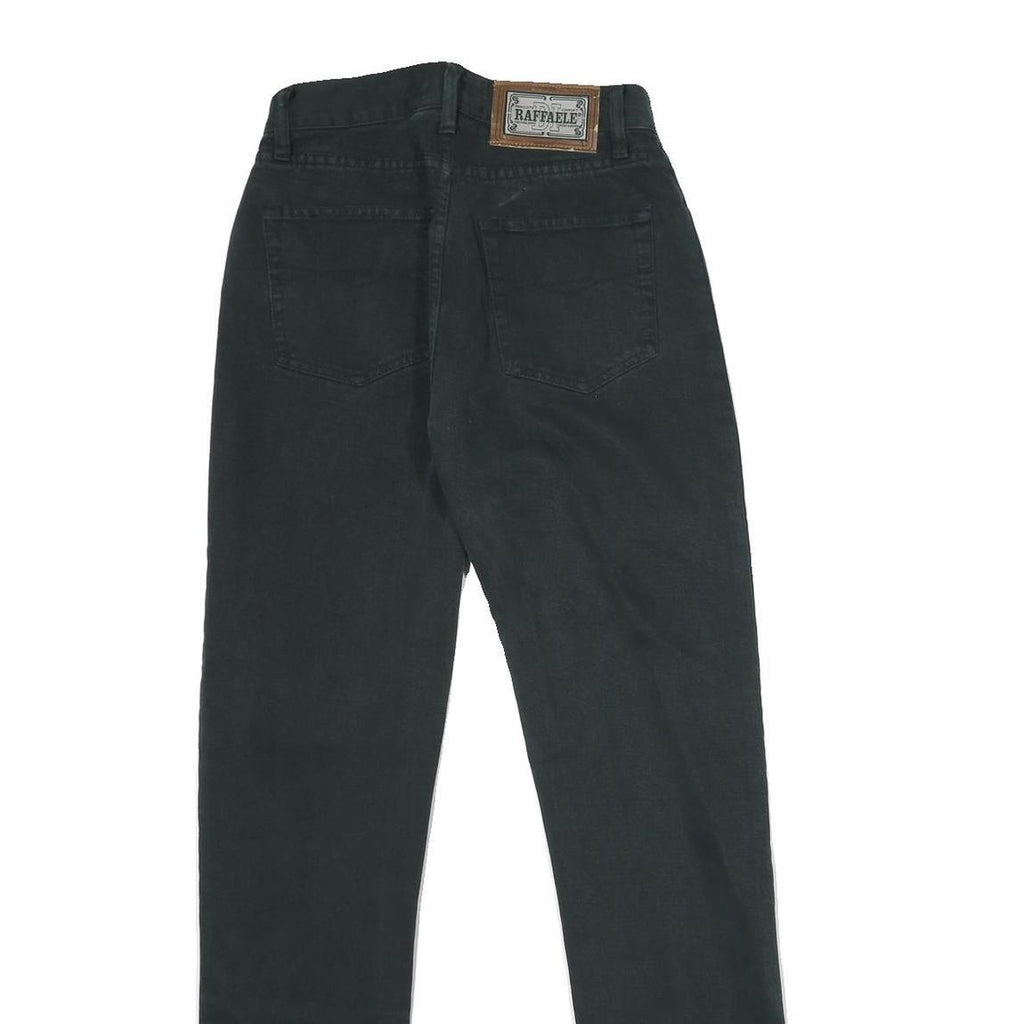 DI RAFFAELE Womens Regular Fit Black Cotton Denim Jeans W26 L33 Slim Straight