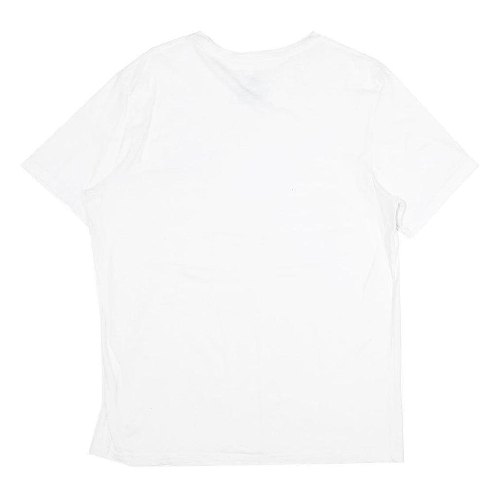TOMMY HILFIGER Mens White L T-Shirt Short Sleeve Crew Neck Plain Cotton
