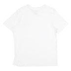 TOMMY HILFIGER Mens White L T-Shirt Short Sleeve Crew Neck Plain Cotton