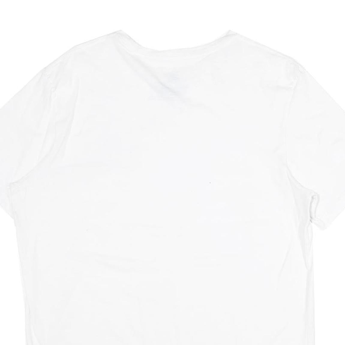 TOMMY HILFIGER Mens White L T-Shirt Short Sleeve Crew Neck Plain Cotton