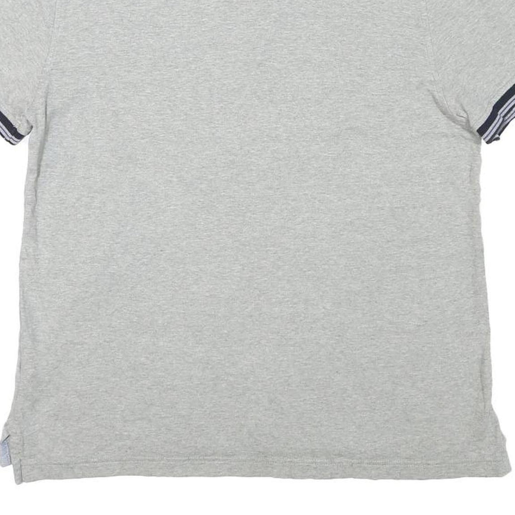 TOMMY HILFIGER Mens Grey Short Sleeve Plain M Polo Shirt Pocket Logo