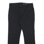 LEVI'S Mens Cotton Blend Black Slim Trousers W30 L27 Zip Closure Casual