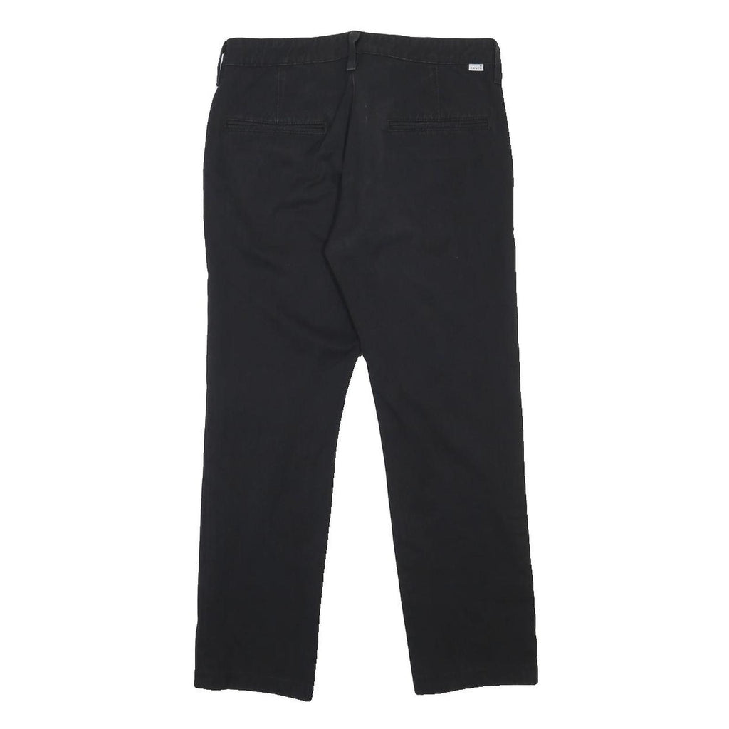 LEVI'S Mens Cotton Blend Black Slim Trousers W30 L27 Zip Closure Casual