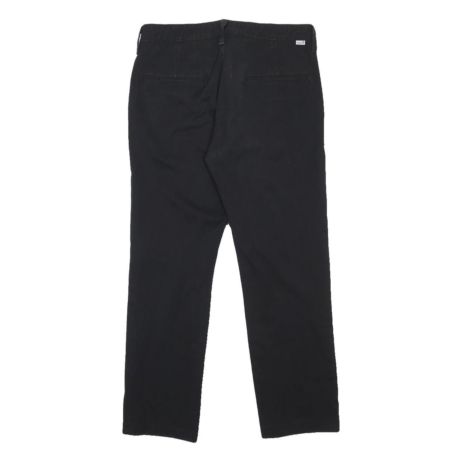 LEVI'S Mens Cotton Blend Black Slim Trousers W30 L27 Zip Closure Casual