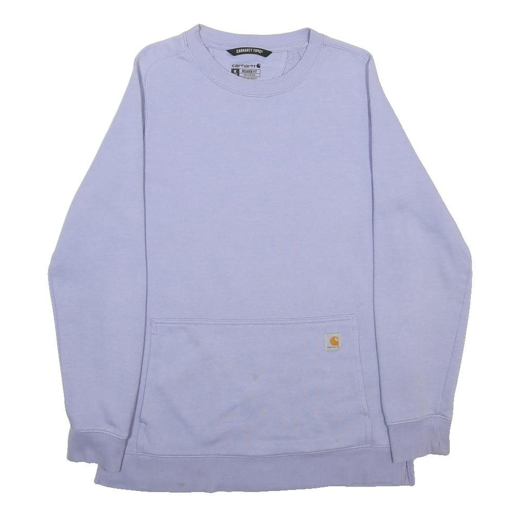 CARHARTT Womens Blue Crew Neck M Cotton Blend Pullover Sweatshirt Workwear