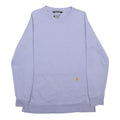 CARHARTT Womens Blue Crew Neck M Cotton Blend Pullover Sweatshirt Workwear