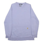 CARHARTT Womens Blue Crew Neck M Cotton Blend Pullover Sweatshirt Workwear