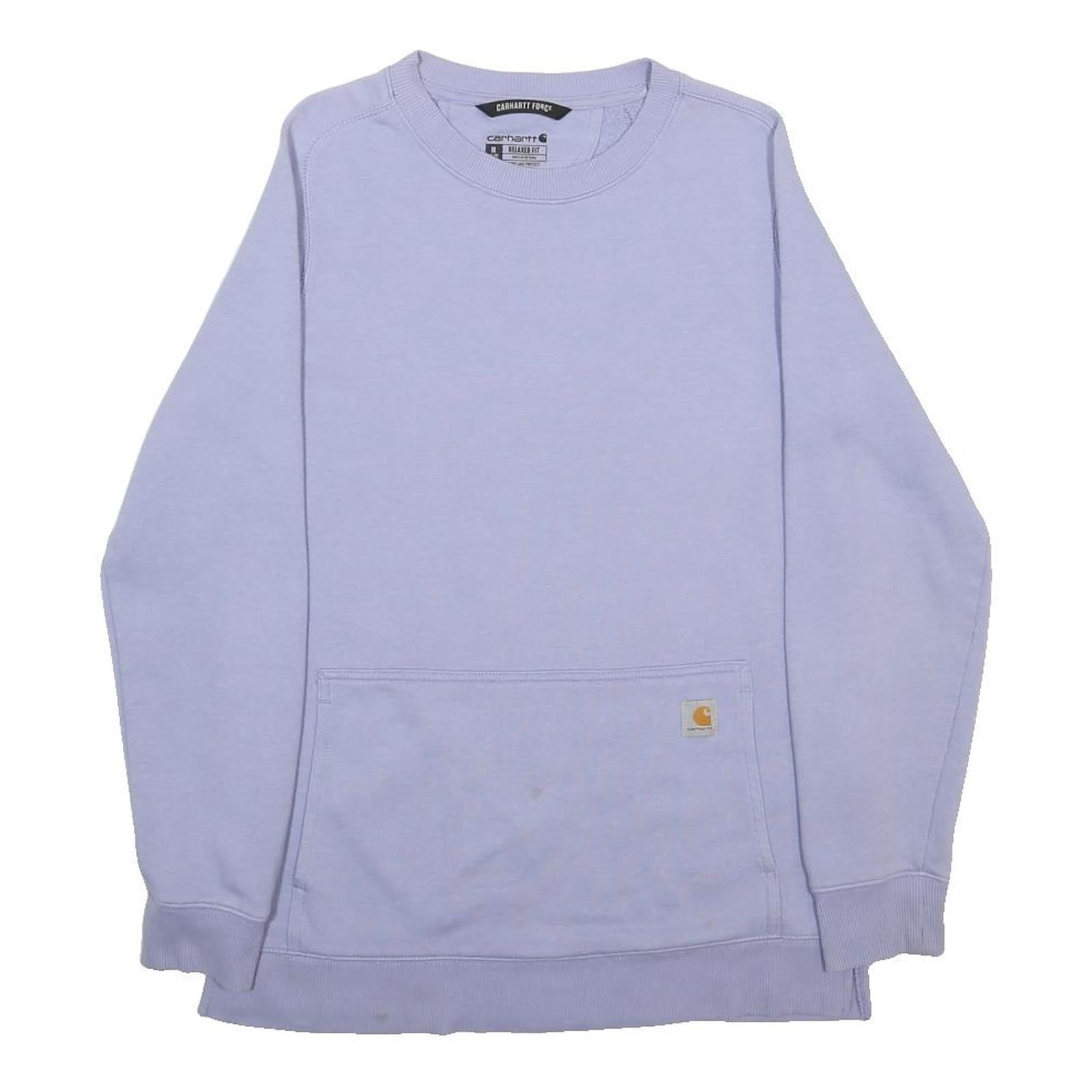 CARHARTT Womens Blue Crew Neck M Cotton Blend Pullover Sweatshirt Workwear