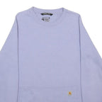 CARHARTT Womens Blue Crew Neck M Cotton Blend Pullover Sweatshirt Workwear