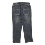 INSTANT VINTAGE Womens Regular Fit Blue Denim Jeans Cotton Zip W26 L21 Stylish