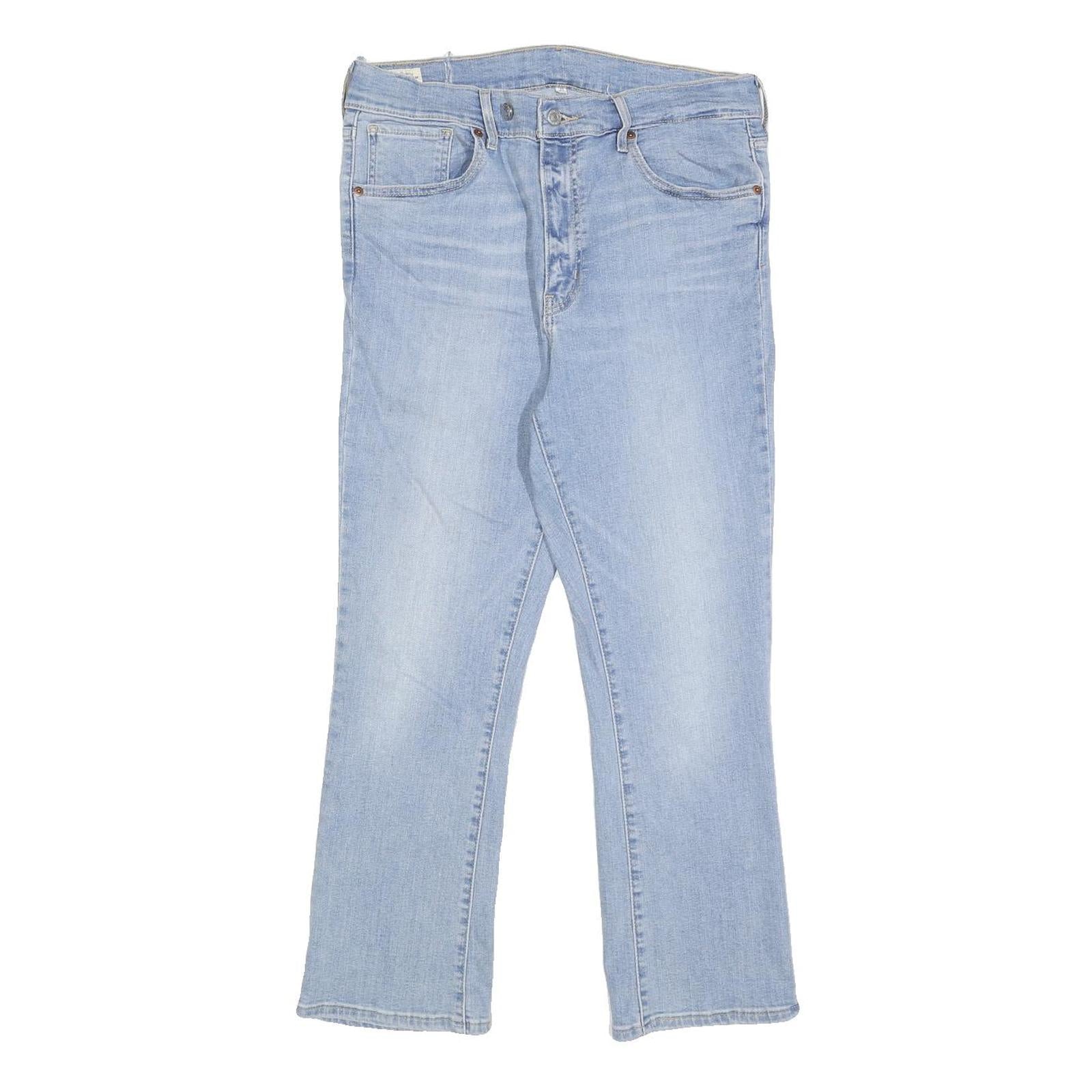 LEVI'S Womens Regular Light Blue Denim Jeans W31 L25 Classic Cotton Blend Zip