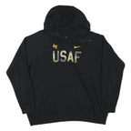 NIKE Womens Black USAF Pullover Hoodie XL Camo Print Cotton Blend Casual