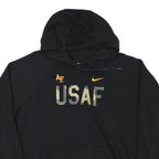 NIKE Womens Black USAF Pullover Hoodie XL Camo Print Cotton Blend Casual