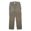 CARHARTT Mens Cotton Relaxed Cargo Trousers W31 L32 Brown Durable Utility