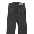 LEVI'S Mens Jeans Black Regular Straight Denim Raw W28 L29 Classic Cotton Blend